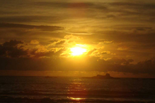 Sonnenuntergang am Bentota Beach
